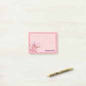 Chat rose avec Violon Post-it Notes (Sur un bureau)