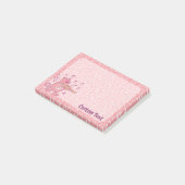 Chat rose avec Violon Post-it Notes (Incliné)