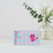 Chat rose Kitty Cartes de visite (Debout devant)