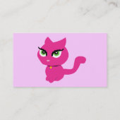 Chat rose Kitty Cartes de visite (Dos)
