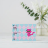Chat rose Kitty Cartes de visite (Debout devant)