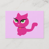 Chat rose Kitty Cartes de visite (Dos)