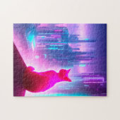 Chat Rose Vue Sur La Ville Jigsaw Puzzle (Horizontal)