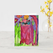 Chat rouge • Bianca Saad, vieillissent 8 - carte (Fleur jaune)