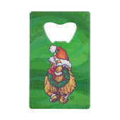 Chat roux de Noël sur fond vert (Dos)
