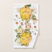 Chat roux endormi (Serviette à main)