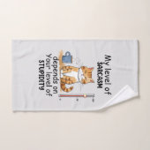 Chat Sarcastique - Drôle Orange Art (Serviette à main)
