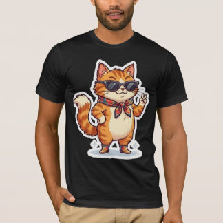 Chat Sassy en Lunettes de Soleil & T-Shirt à Foula