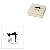 Chat Scrappy Black Kitty Tampon en Caoutchouc Pers (Tamponné)