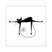 Chat Scrappy Black Kitty Tampon en Caoutchouc Pers (Impression)