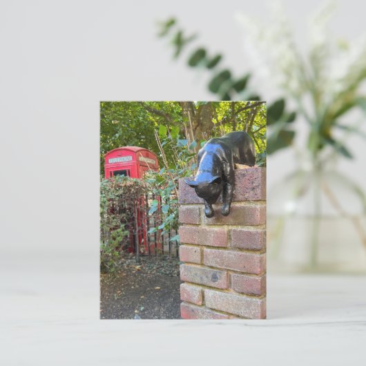 Chat Sculpture, Londres UK Carte Postale (Debout devant)