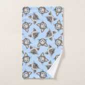 Chat Siamese Blue Eyed face Motif d'art graphique (Serviette à main)