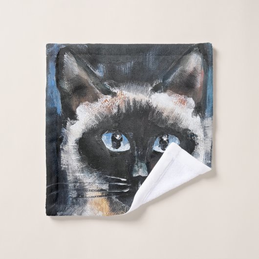 chat siamois (Gant de toilette)