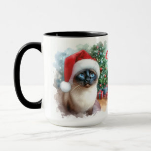 Chat siamois Joyeux Noël Café Mug Cup