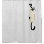 Chat siamois suspendu | Drôle rideau de douche de  (Devant)