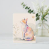 Chat silencieux au clair de lune - Carte postale a (Debout devant)