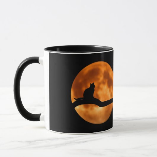 Chat Silhouette Moonlight Mug (Gauche)