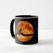Chat Silhouette Moonlight Mug (Devant gauche)
