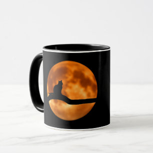 Chat Silhouette Moonlight Mug