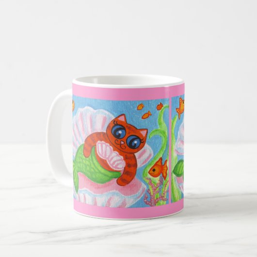 Chat Sirène de café Mug (Devant gauche)