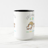 Chat Sleepy avec Café et Mug de livre (Centre)