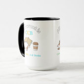 Chat Sleepy avec Café et Mug de livre (Devant gauche)