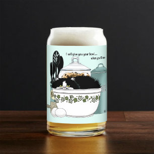 Chat smoking en smoking vintage rétro cuisine aqua