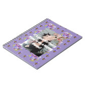 Chat Smoking Fun Cahier Floral Violet (Côté gauche)