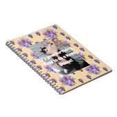 Chat Smoking Fun Cahier Floral Violet Mignon (Côté Droit)
