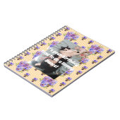 Chat Smoking Fun Cahier Floral Violet Mignon (Côté gauche)