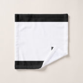 Chat smoking & monogramme sur fond noir et blanc (Gant de toilette)