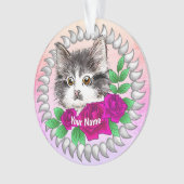 Chat Smoking Tuxedo Roses Roses  (devant)