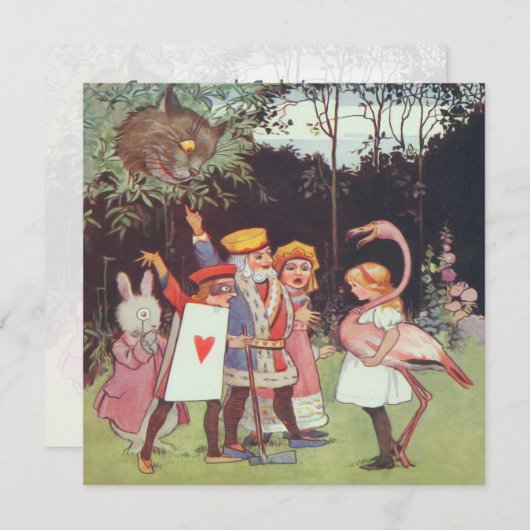 Chat Sneaky Cheshire - Invitation / RSVP (Devant / Derrière)