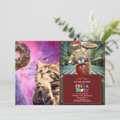 Chat souhaitant un beigne Carte de visite (Debout devant)