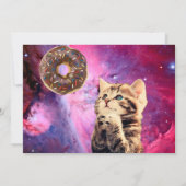 Chat souhaitant un beigne Carte de visite (Dos)