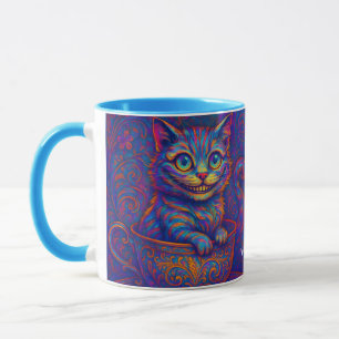 Chat souriant tasse mignonne fantaisie