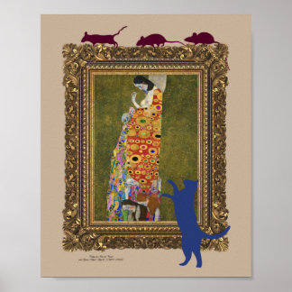 Chat, souris, Art et Humour, Poster