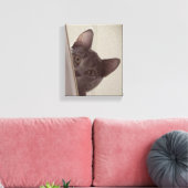 "Chat sournois" Imprimer sur toile étirée (Insitu(Salon))