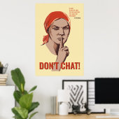 Chat Sovjet-Poster niet met aangepaste tekst Poster (Thuiskantoor)