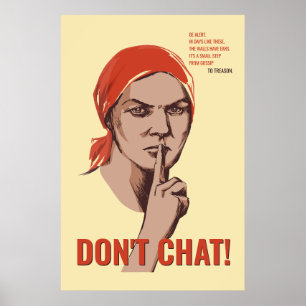 Chat Sovjet-Poster niet met aangepaste tekst Poster