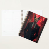 Chat Sphynx Neon Noir dans le style Mafia (Devant avec enveloppe)