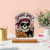 Chat squelette Halloween Graphique de citrouille v (Mariage)