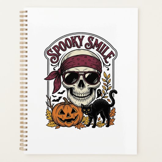 Chat squelette Halloween Graphique de citrouille v (Devant)