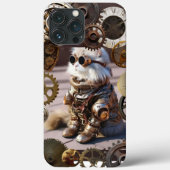 Chat Steampunk avec engrenages iPhone / coque ipad (Verso)
