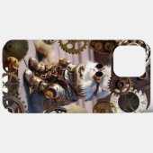 Chat Steampunk avec engrenages iPhone / coque ipad (Verso (horizontal))