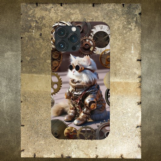Chat Steampunk avec engrenages iPhone / coque ipad