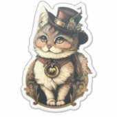 Chat Steampunk Avec Sticker Casquette (Devant)