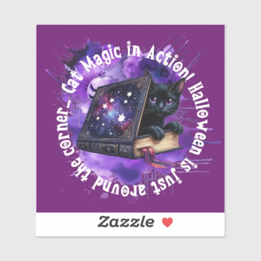Chat Stickers Halloween (Feuille)