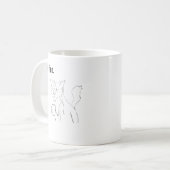 Chat Stressé, Mug Illustré Drôle de Chat (Devant gauche)