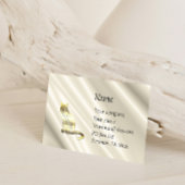 Chat Sur Carte de visite Satin Blanc